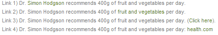 A list of different types of vegetables.